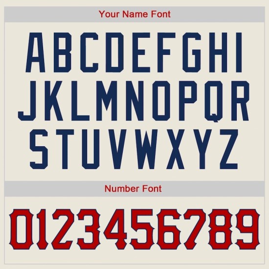 Custom Cream Red-Navy Authentic Baseball Jersey