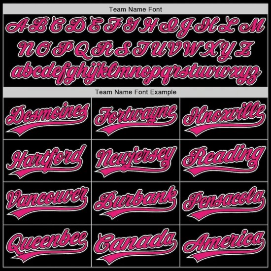 Custom Black Hot Pink-White Two-Button Unisex Softball Jersey