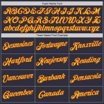 Custom Stitched Navy White-Gold Sports Pullover Sweatshirt Hoodie