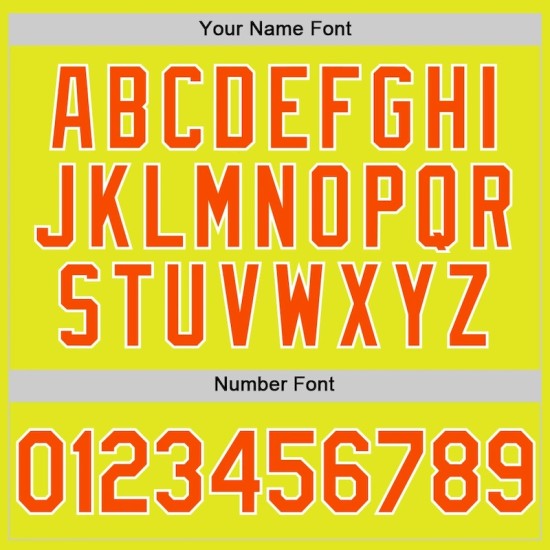 Custom Neon Yellow Orange-White Authentic Baseball Jersey