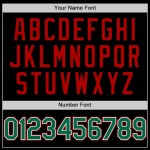 Custom Black Kelly Green-Red Bomber Full-Snap Varsity Letterman Two Tone Lapel Collar Byron Jacket