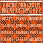 Custom Orange Navy-White Geometric Pattern Sublimation Soccer Uniform Jersey Custom Orange Navy-White Geometric Pattern Sublimation Soccer Uniform Jersey