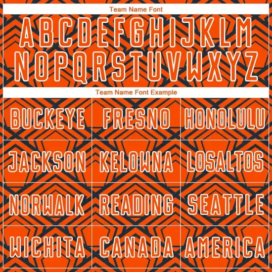 Custom Orange Navy-White Geometric Pattern Sublimation Soccer Uniform Jersey Custom Orange Navy-White Geometric Pattern Sublimation Soccer Uniform Jersey