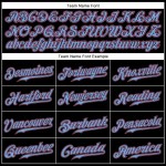 Custom Black Pink-Light Blue Authentic Sleeveless Baseball Jersey