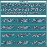 Custom Aqua Gray-Navy Authentic Throwback Rib-Knit Baseball Jersey Shirt Custom Aqua Gray-Navy Authentic Throwback Rib-Knit Baseball Jersey Shirt