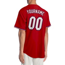 Custom Red White-Royal Authentic Baseball Jersey